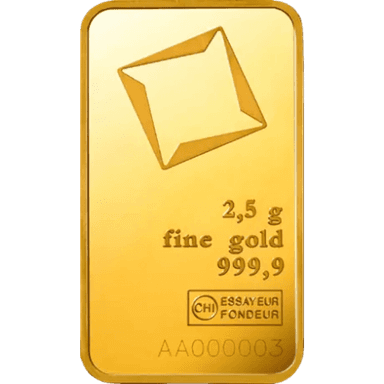 2,5 gram goudbaar LBMA