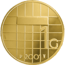 Gouden gulden munt 2001 1