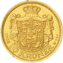 Gouden 10 Kroner munt Denemarken 1