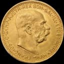 Gouden 10 corona munt Oostenrijk 1