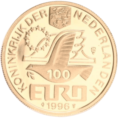 Gouden 100 euro munt Nederland