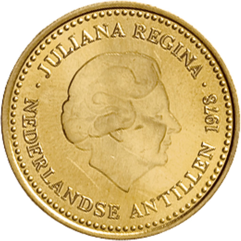 Gouden 100 gulden munt Nederlandse Antillen