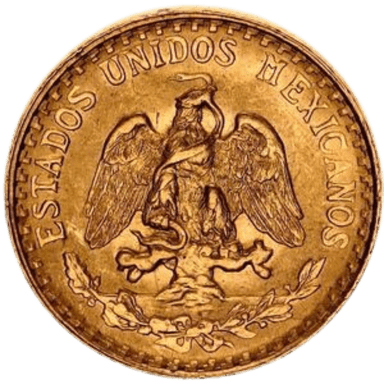 Gouden 2 Pesos munt Mexico