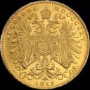 Gouden 20 corona munt Oostenrijk 2