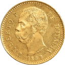 Gouden 20 Lire munt Italië 1