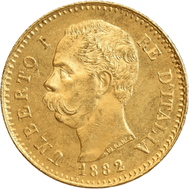 Gouden 20 Lire munt Italië