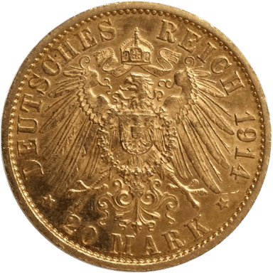 Gouden 20 Mark munt Duitsland