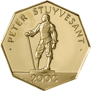 Gouden 200 gulden munt Nederlandse Antillen