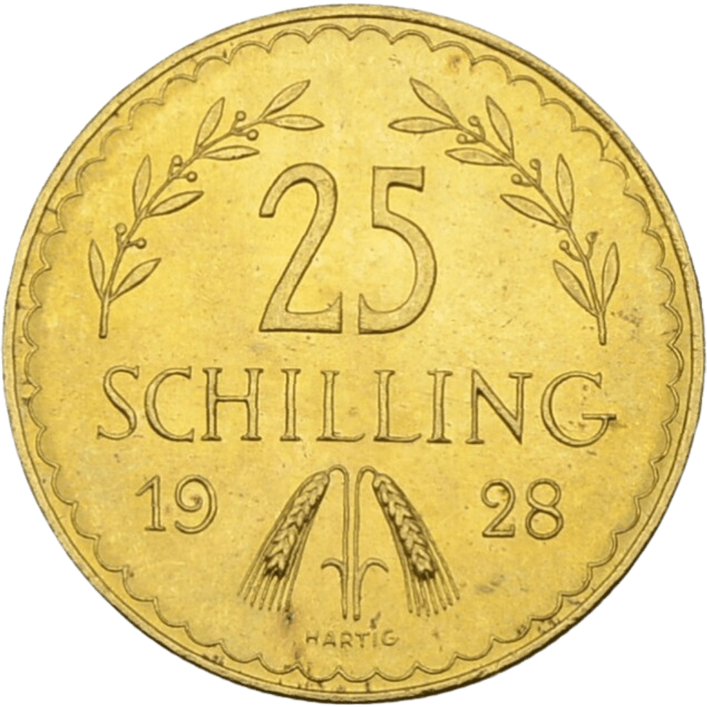 Gouden 25 Schilling munt Oostenrijk