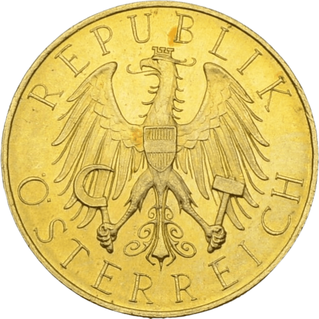 Gouden 25 Schilling munt Oostenrijk
