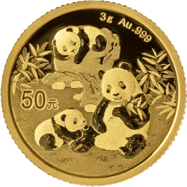 Gouden panda munt 3 gram
