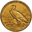 Gouden 5 dollar half indian head munt 1