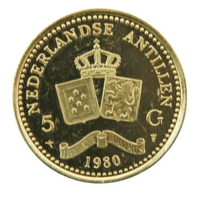 Gouden 5 gulden Nederlandse Antillen