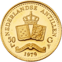 Gouden 50 gulden munt Nederlandse Antillen 1