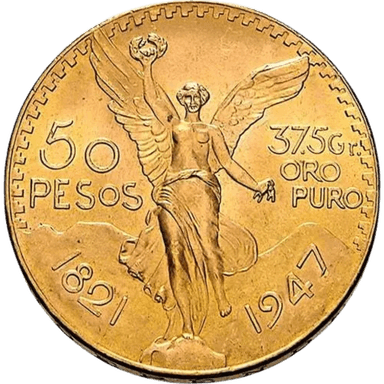 Gouden 50 Pesos munt Mexico
