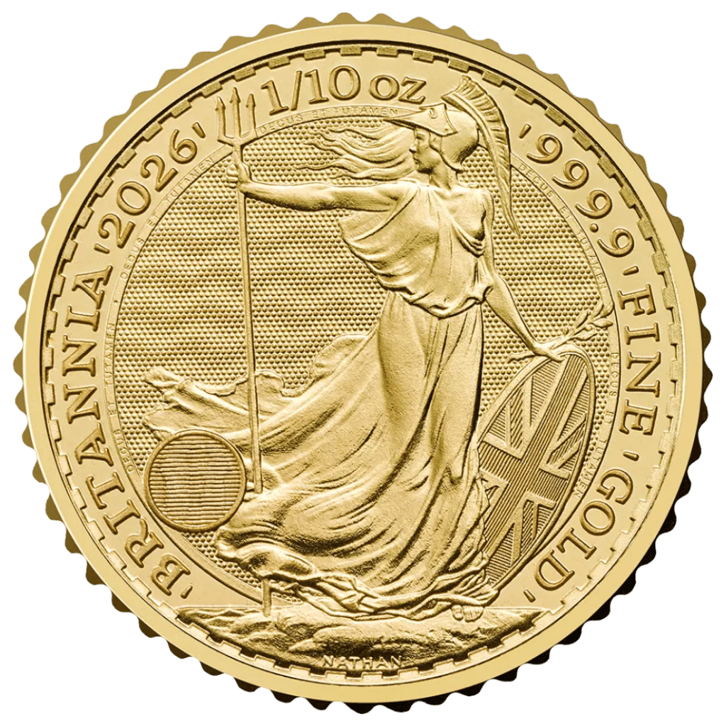 Gouden Britannia munt 1/10 troy ounce