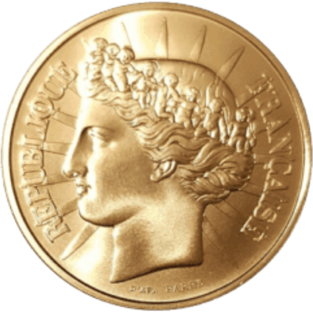 Gouden 100 Franc munt Frankrijk 1988