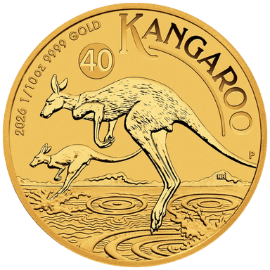 Gouden Kangaroo munt 1/10 troy ounce