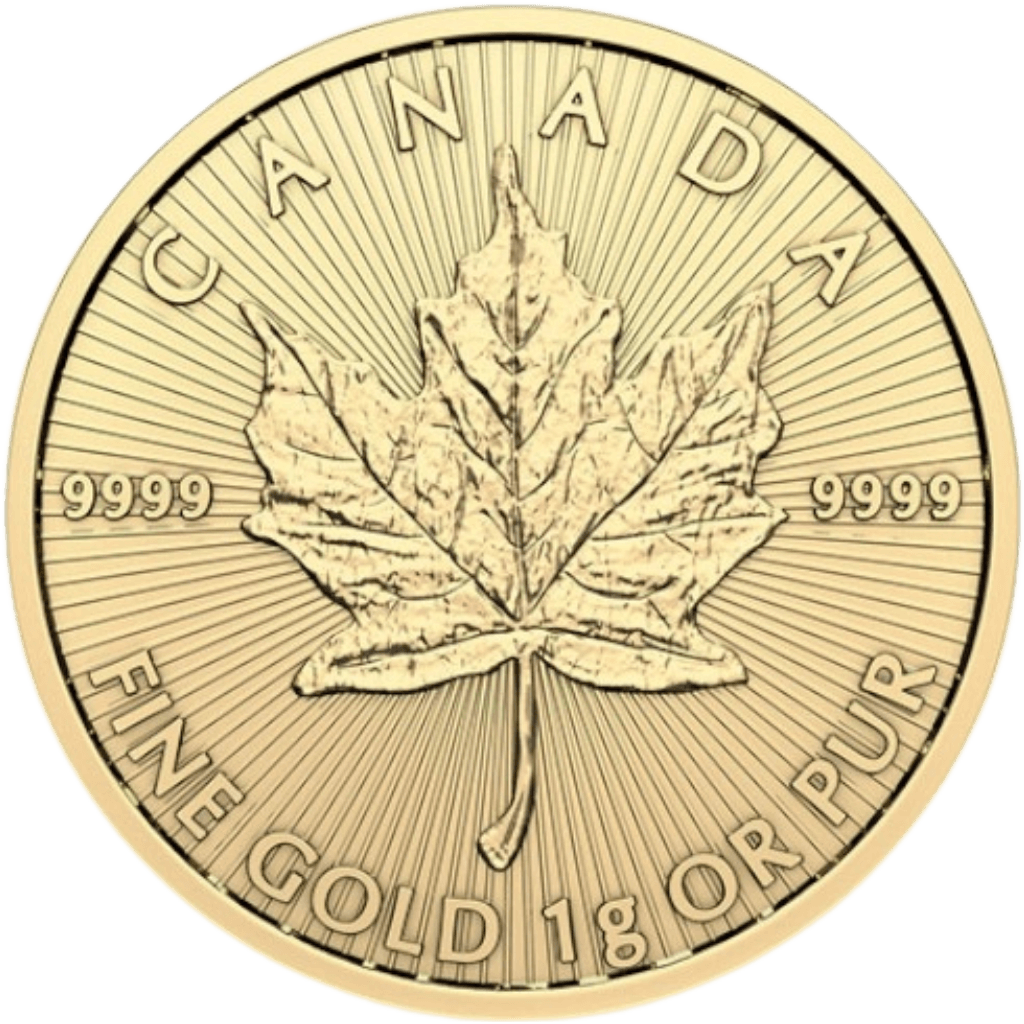 Gouden Maple Leaf munt 25 x 1 gram