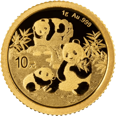 Gouden Panda munt 1 gram