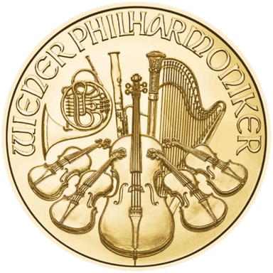 Gouden Philharmoniker munt 1/25 troy ounce