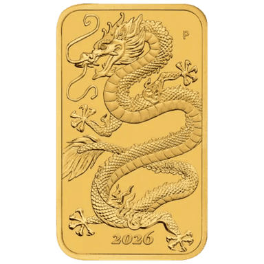 Gouden Rectangular Dragon munt 1 troy ounce
