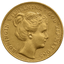 Gouden tientje Wilhelmina kroonportret 1