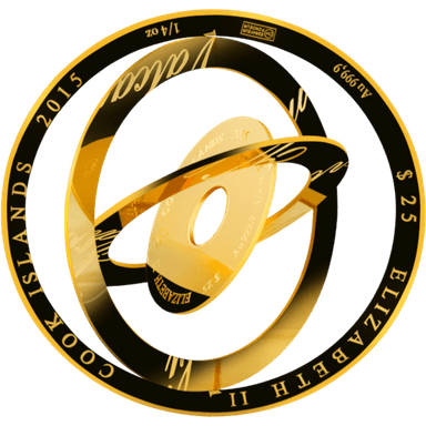 Gouden Cook Island Armillary Valcambi munt 1 troy ounce