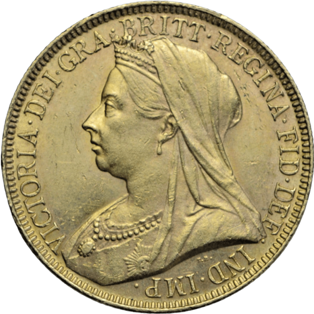 Dubbele gouden Sovereign munt