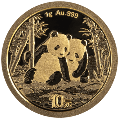 Gouden Panda munt 1 gram