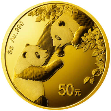 Gouden panda munt 3 gram