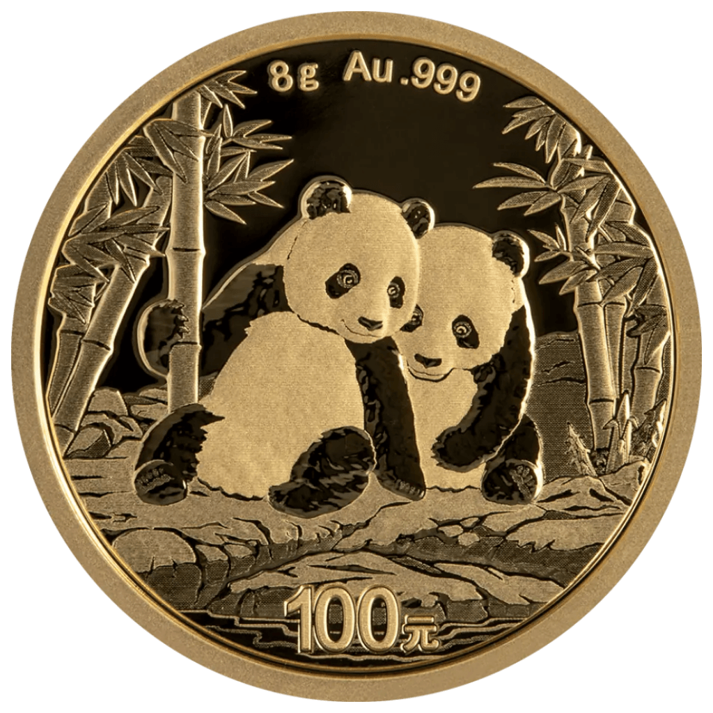 Gouden panda munt 8 gram