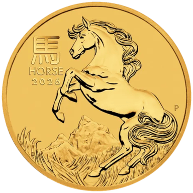 Gouden Lunar munt 1/10 troy ounce