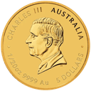 Gouden Lunar munt 1/20 troy ounce 2