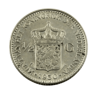 Halve gulden zilver 1921 - 1930