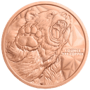 Koperen Bull & Bear munt 1 ounce 2