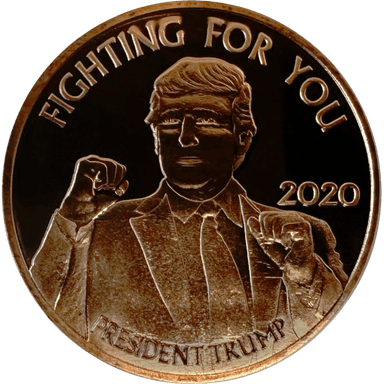 Koperen Donald Trump munt 1 ounce