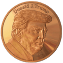 Koperen Donald Trump munt 1 ounce 1