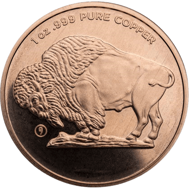 Koperen Buffalo munt 1 ounce