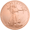 Koperen Saint-Gaudens munt 1 ounce 1