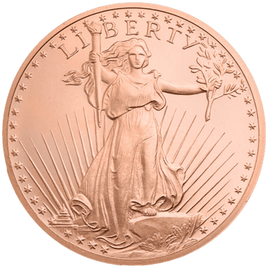 Koperen Saint-Gaudens munt 1 ounce