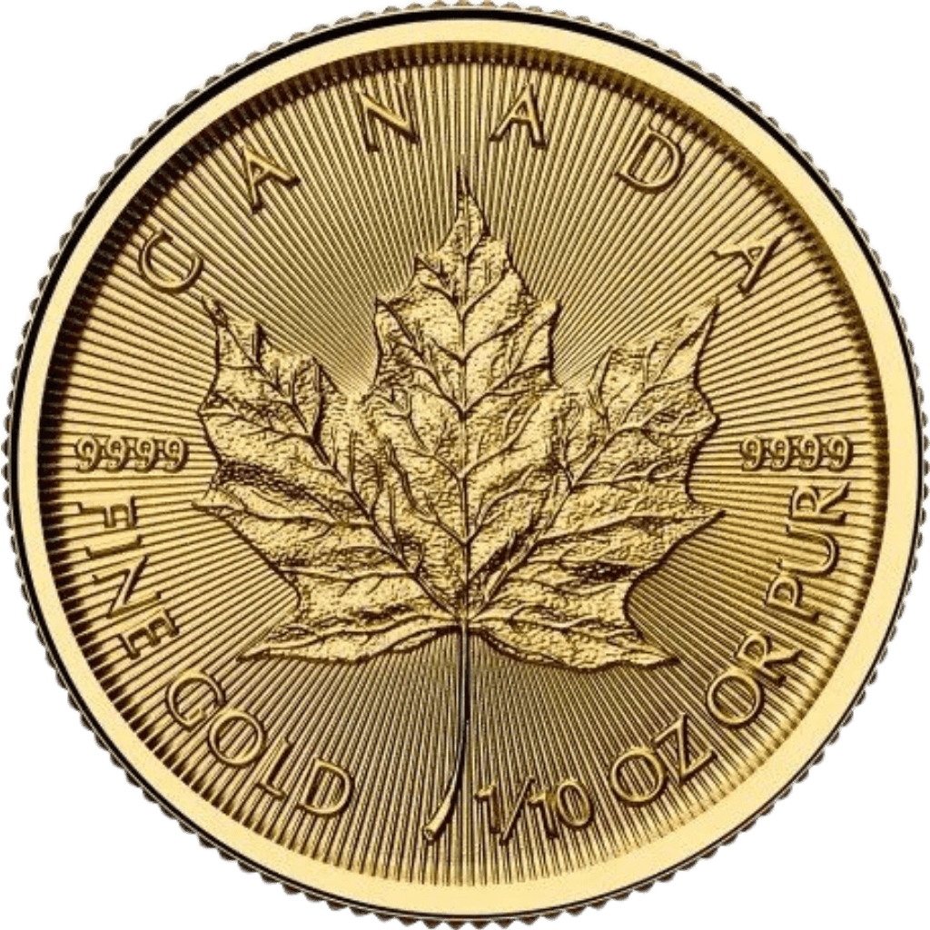 Gouden Maple Leaf munt 1/10 troy ounce