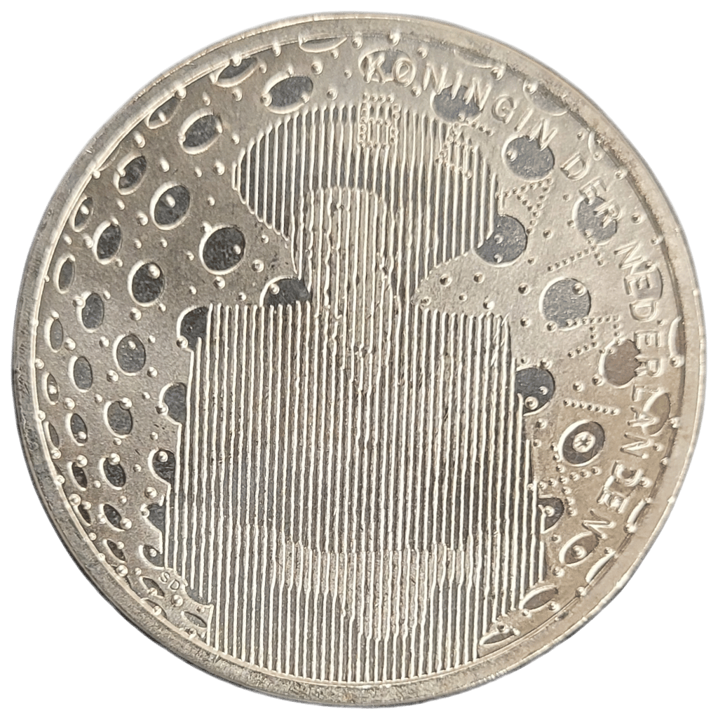 Zilveren Nederlandse 5 euro munt