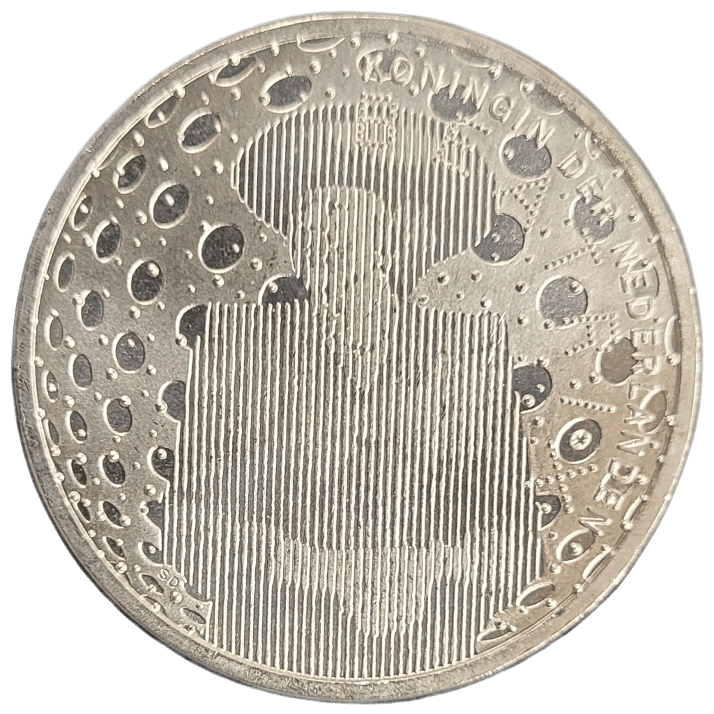 Zilveren Nederlandse 5 euro munt