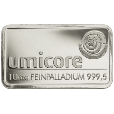 Palladiumbaar divers 1 troy ounce