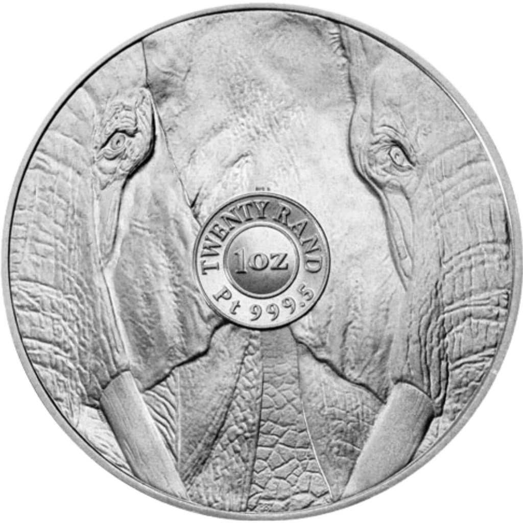 Platina Big Five Elephant munt 1 troy ounce