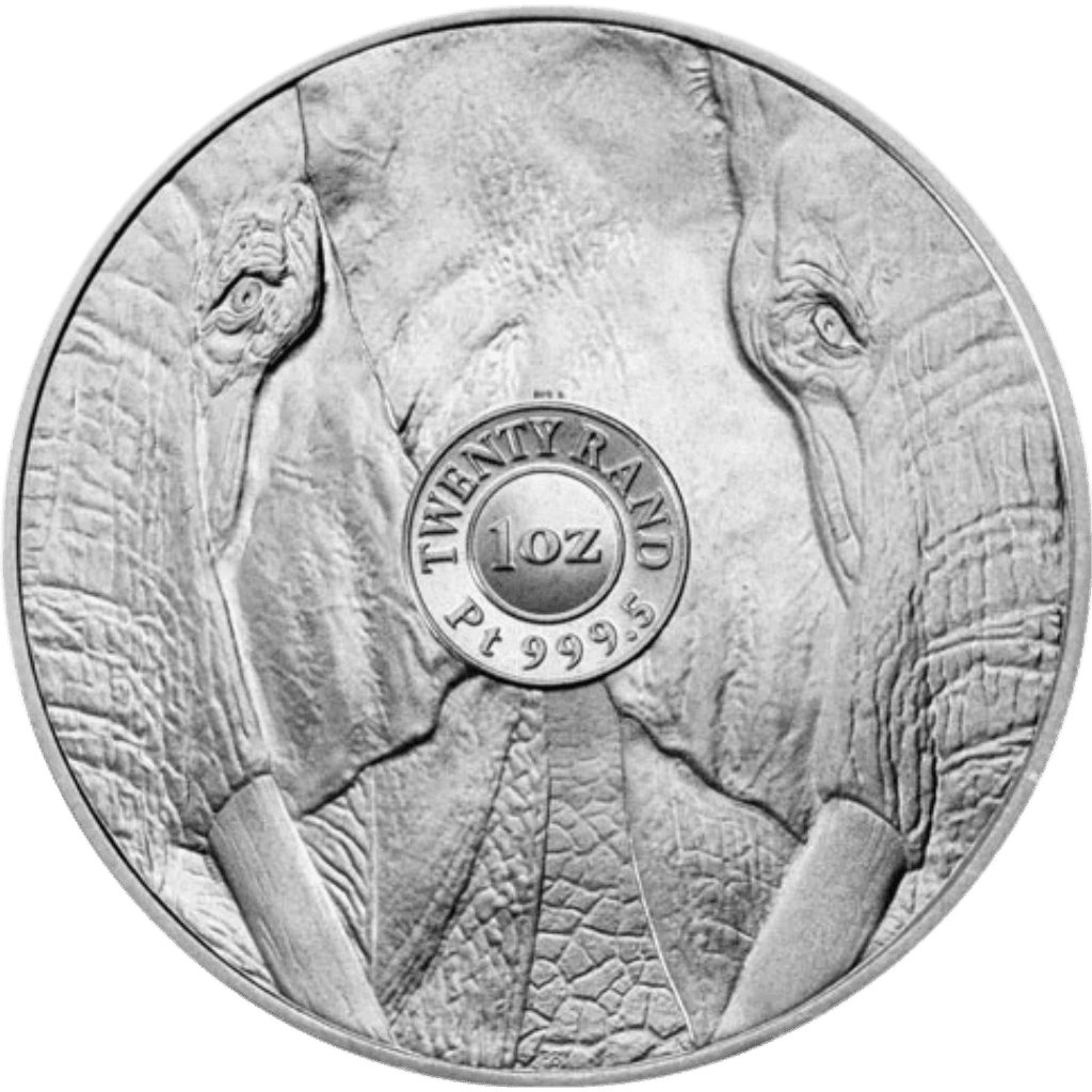 Platina Big Five Elephant munt 1 troy ounce