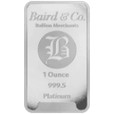 Platinabaar divers 31,1 gram 3