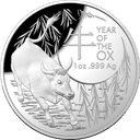 Zilveren Royal Australian Mint Lunar munt 1 troy ounce 1
