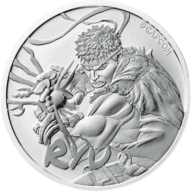 Zilveren Ryu Street Fighter munt 1 troy ounce